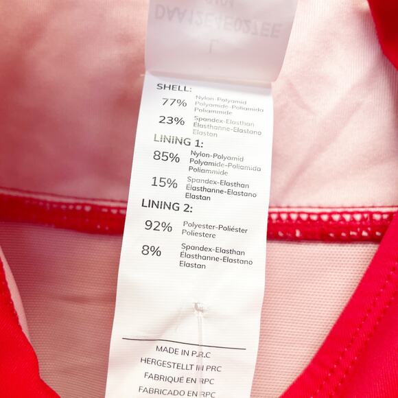 Cupshe Women's Tummy Control Ruffled V-neck One Piece Swimsuit Red Size Large - Picture 7 of 7